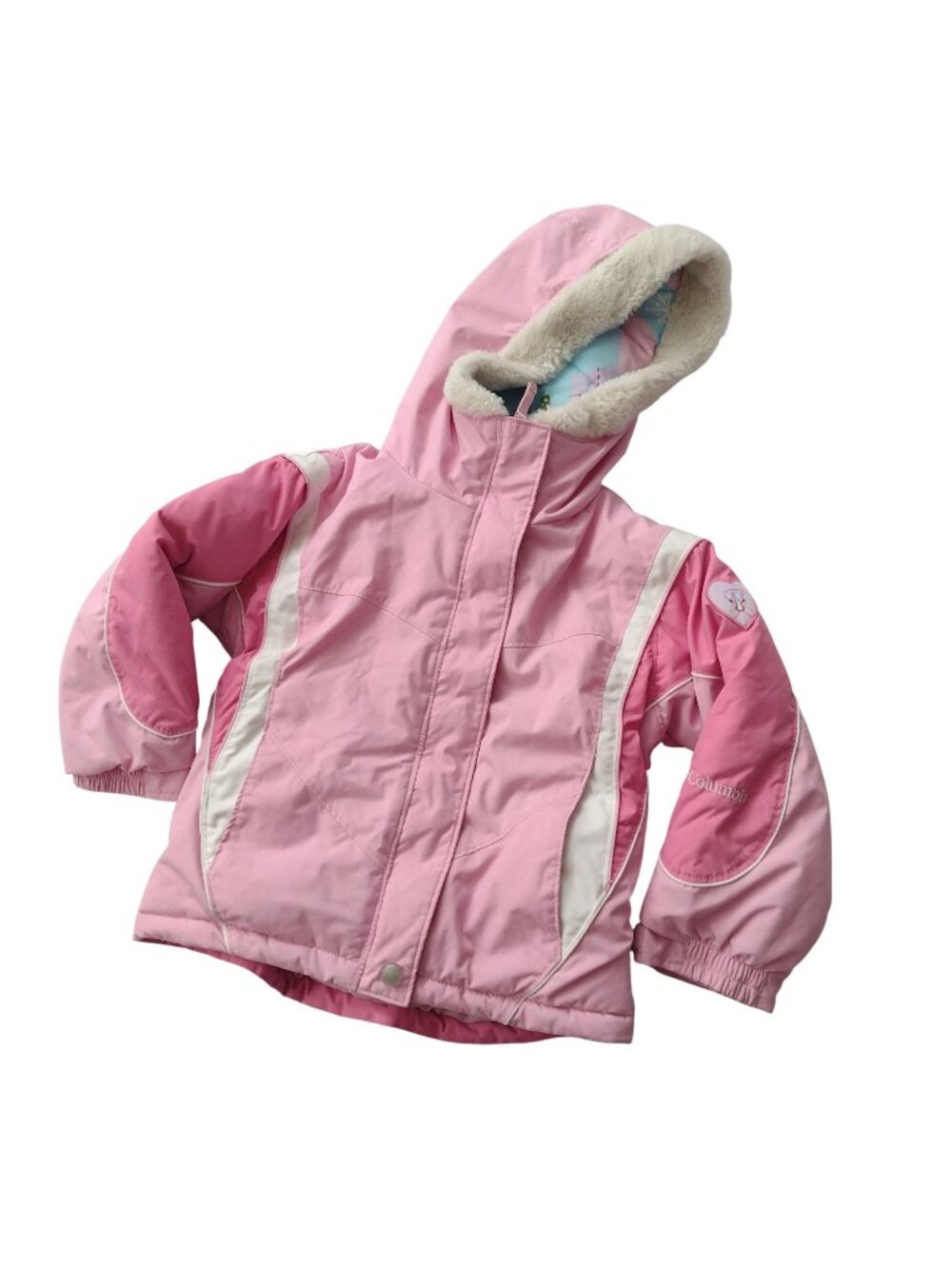 Columbia Girls Pink Winter Coat 4T Hooded Weather Resistant Snow Jacket